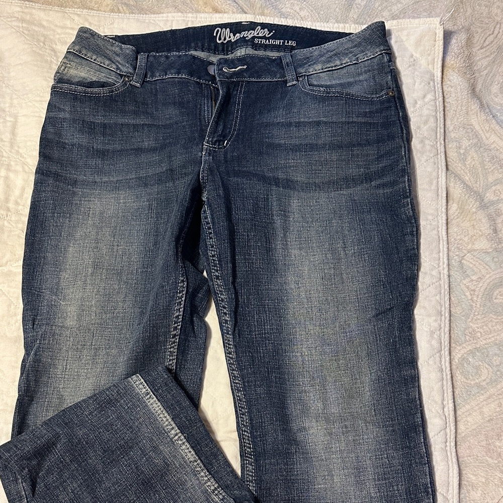 Wrangler Women's Dark Blue Straight Leg Jeans